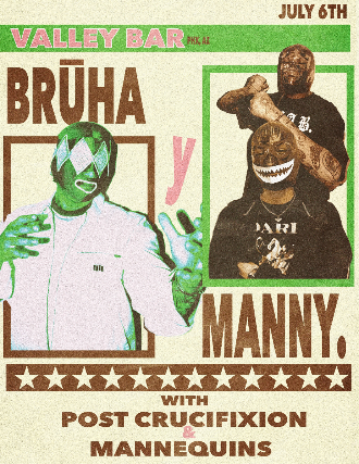 BRUHA AND MANNY. WITH POST CRUCIFIXION / MANNEQUINS