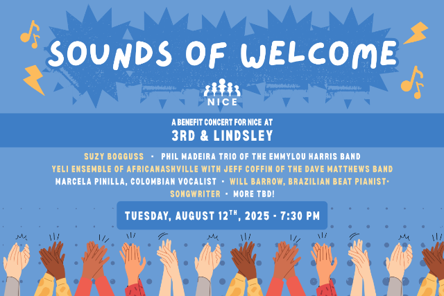 Sounds of Welcome: A Benefit Concert for NICE featuring Suzy Bogguss , Phil Madeira Trio, Yeli Ensemble with Jeff Coffin , Marcela Pinilla , Will Barrow & and more!
