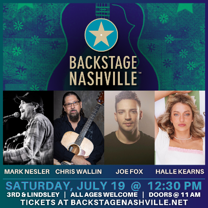 BACKSTAGE NASHVILLE! DAYTIME HIT SONGWRITERS SHOW featuring Mark Nesler , Chris Wallin , Joe Fox & Halle Kearns